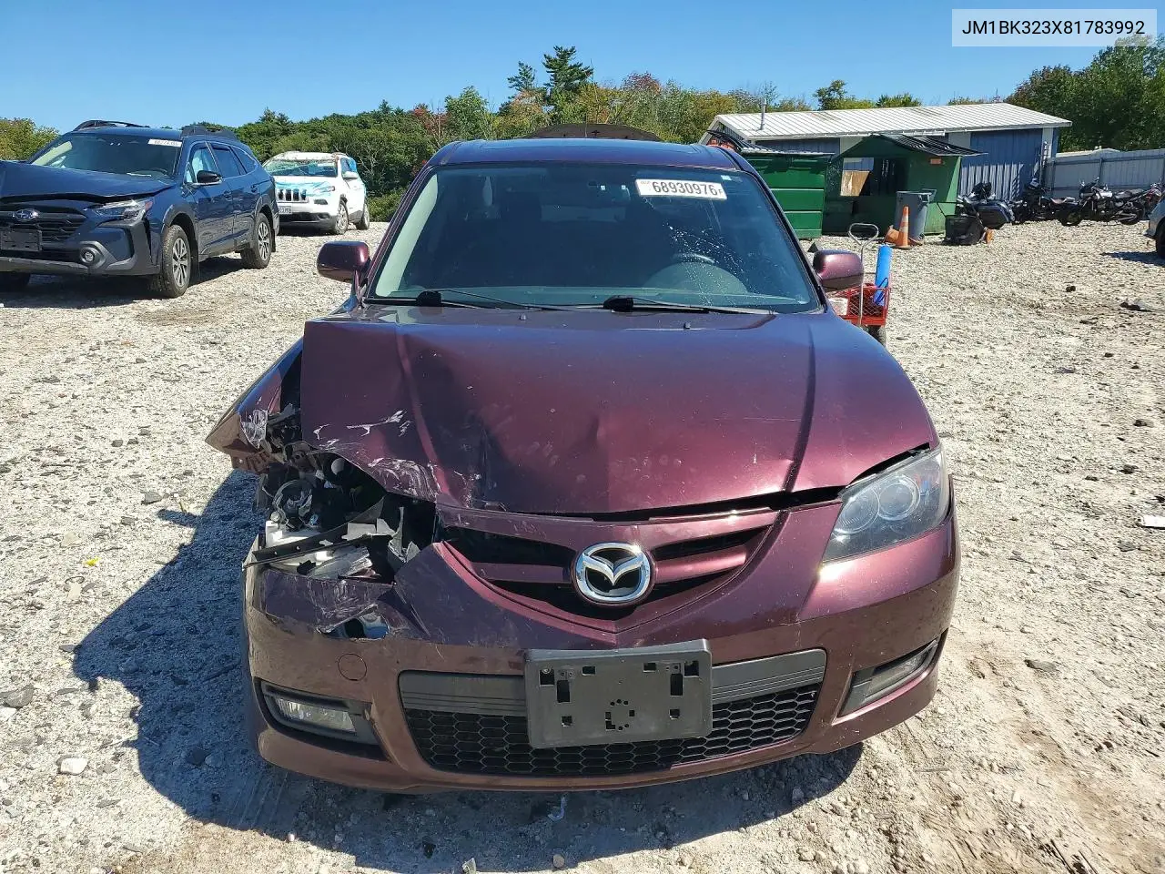 2008 MAZDA 3 VIN JM1BK323X81783992 — фото 5