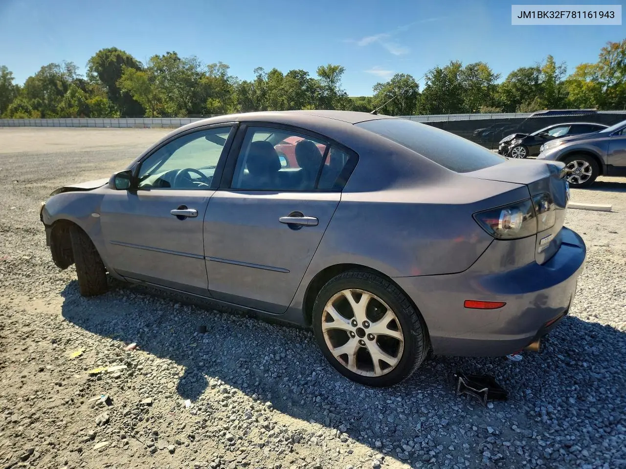 2008 MAZDA 3 VIN JM1BK32F781161943 — фото 2