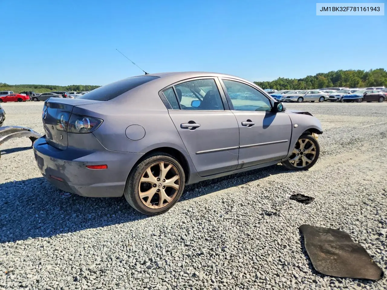 2008 MAZDA 3 VIN JM1BK32F781161943 — фото 3