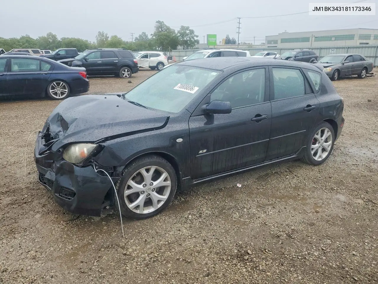 MAZDA 3 2008, VIN JM1BK343181173346