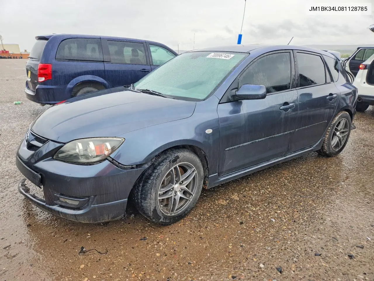 MAZDA 3 2008, VIN JM1BK34L081128785