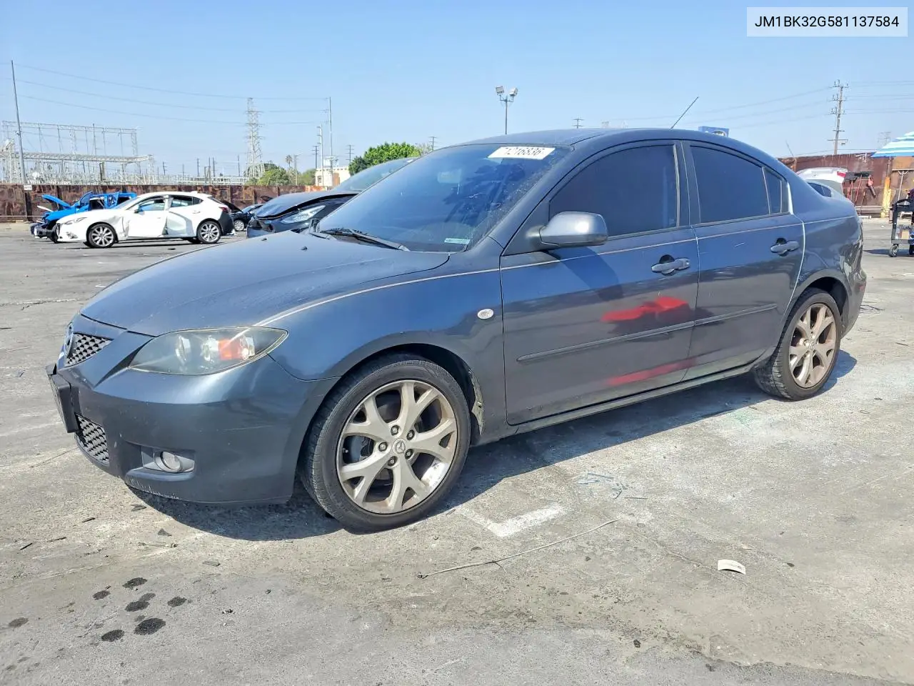 MAZDA 3 2008, VIN JM1BK32G581137584