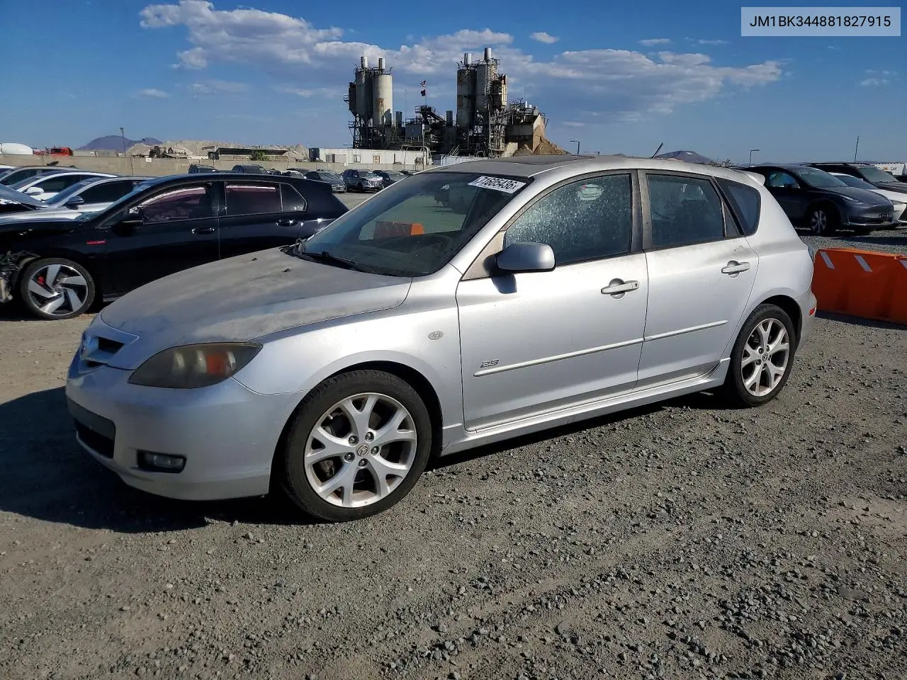 MAZDA 3 2008, VIN JM1BK344881827915