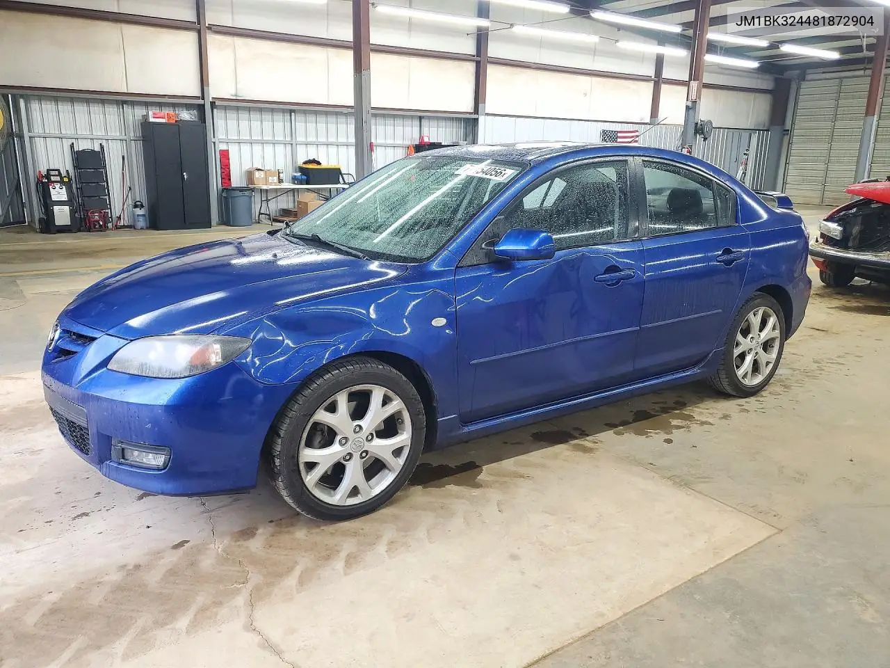 MAZDA 3 2008, VIN JM1BK324481872904