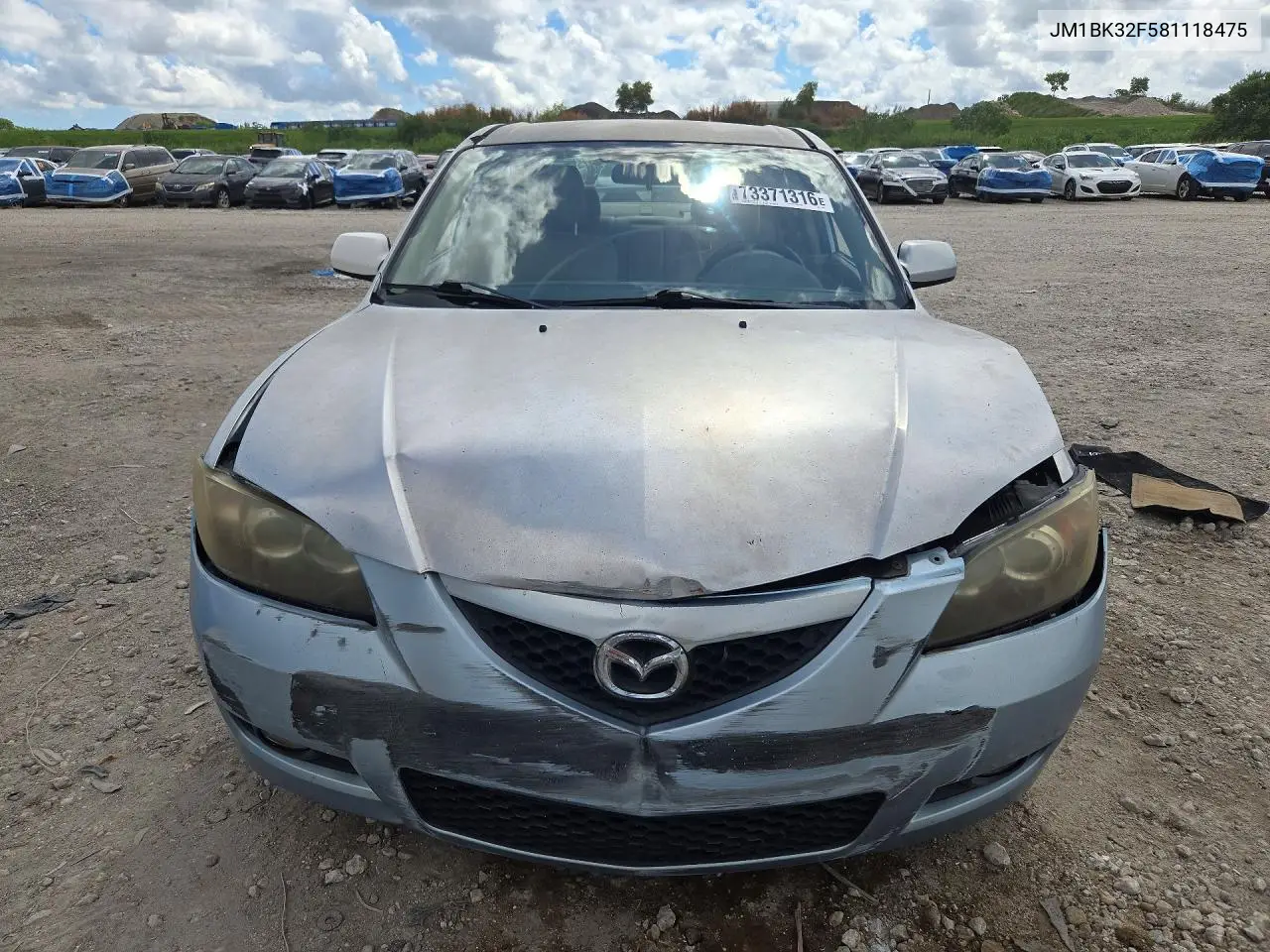 2008 MAZDA 3 VIN JM1BK32F581118475 — фото 5