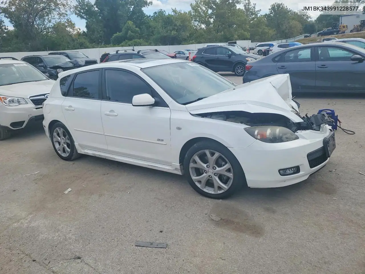 MAZDA 3 2009, VIN JM1BK343991228577