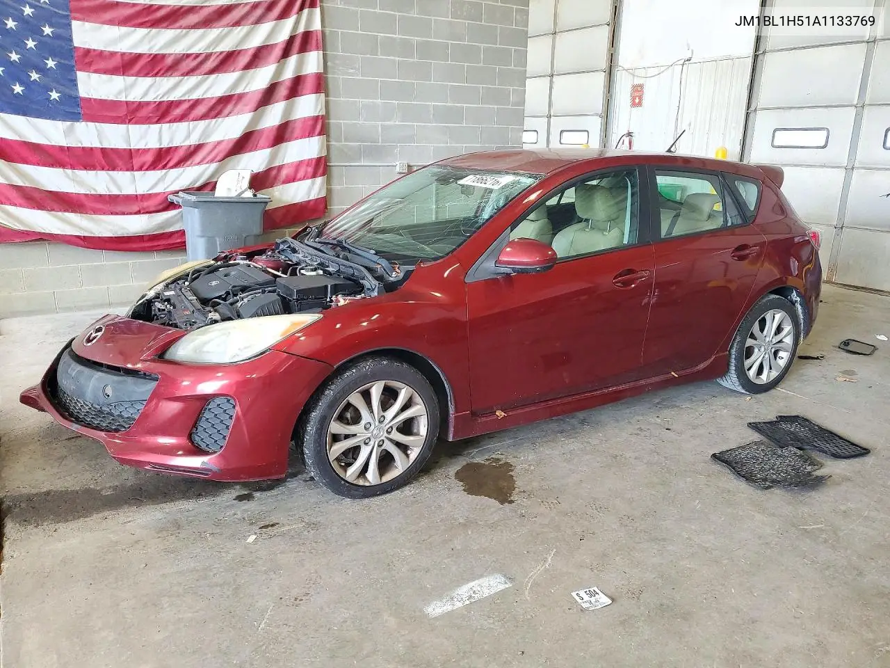 MAZDA 3 2010, VIN JM1BL1H51A1133769