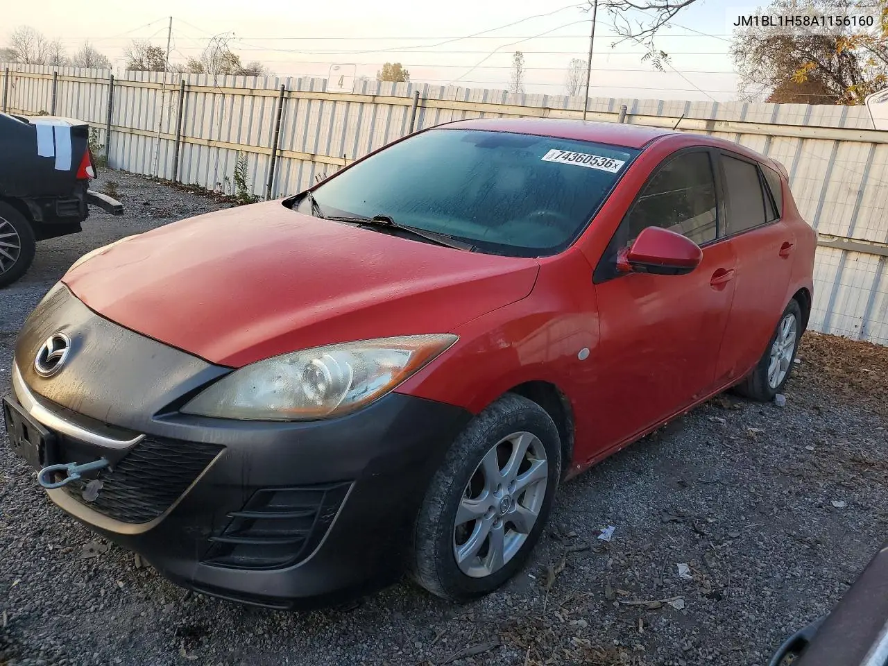MAZDA 3 2010, VIN JM1BL1H58A1156160