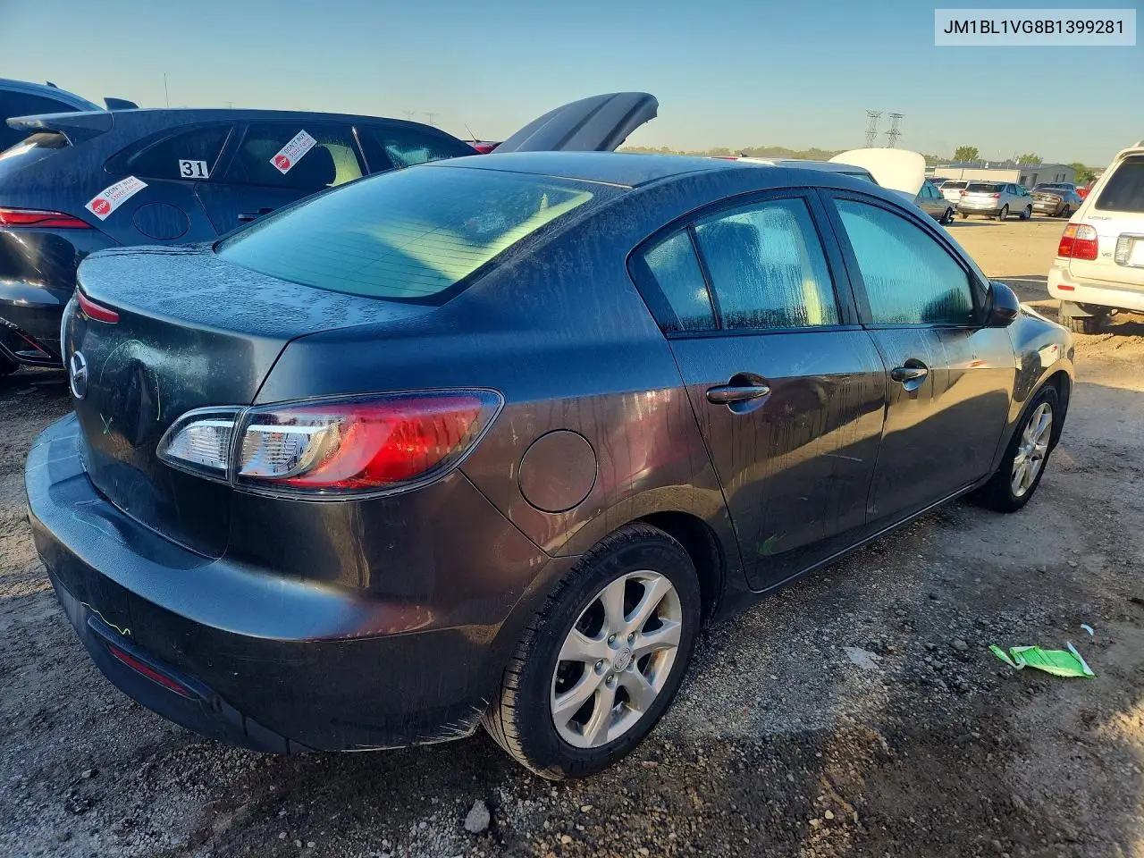 2011 MAZDA 3 VIN JM1BL1VG8B1399281 — фото 3