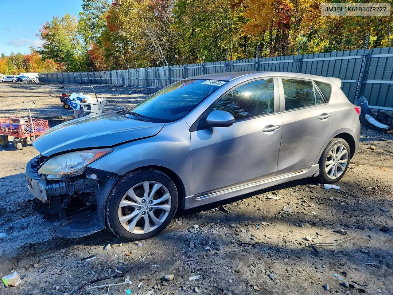 MAZDA 3 2011, VIN JM1BL1K61B1479727