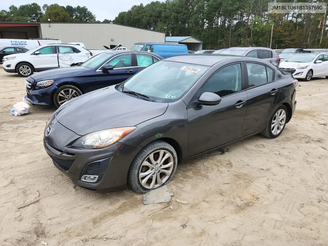 MAZDA 3 2011, VIN JM1BL1U61B1357690