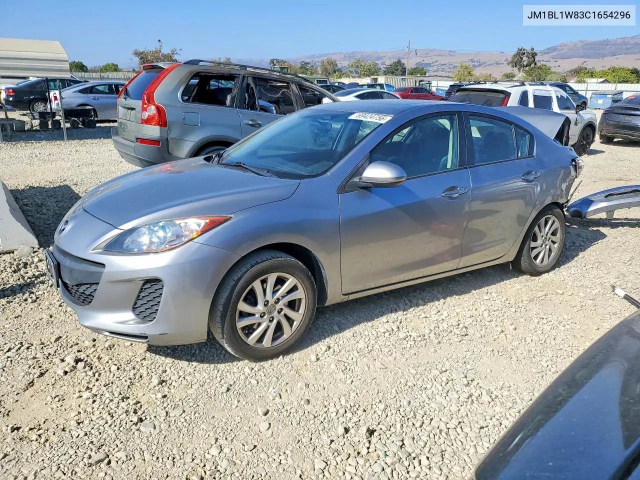 MAZDA 3 2012, VIN JM1BL1W83C1654296