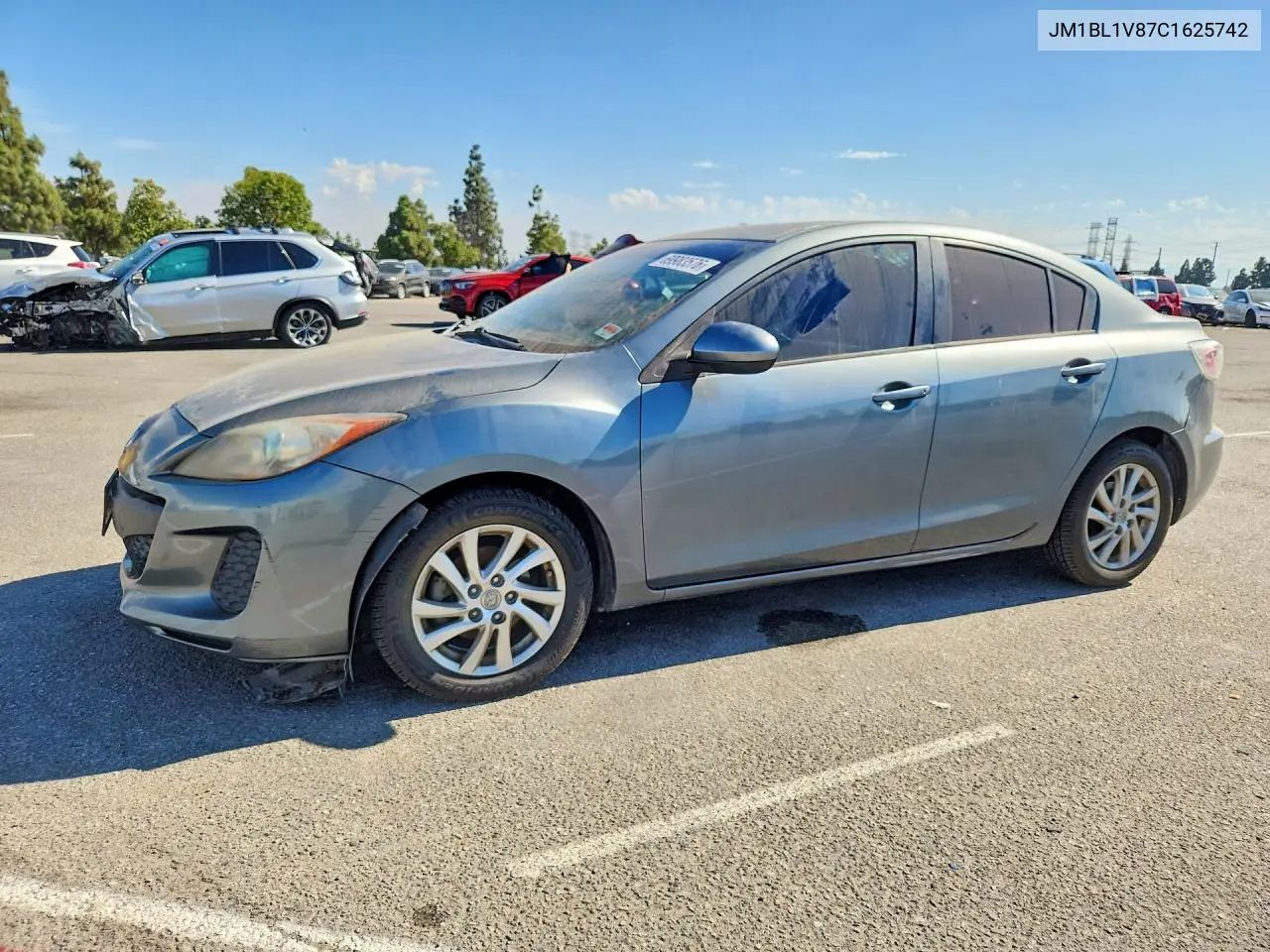 MAZDA 3 2012, VIN JM1BL1V87C1625742
