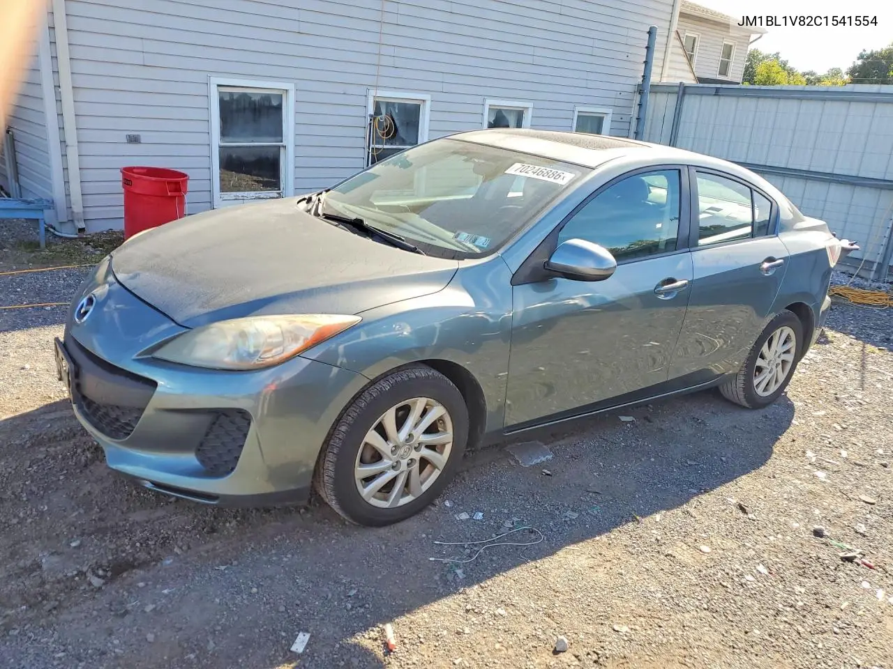 MAZDA 3 2012, VIN JM1BL1V82C1541554