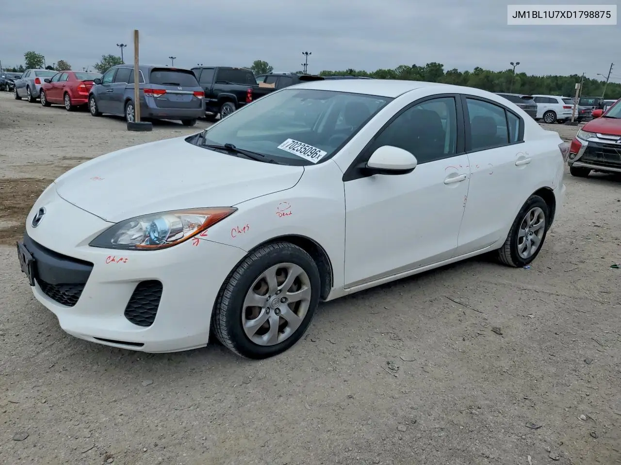 MAZDA 3 2013, VIN JM1BL1U7XD1798875