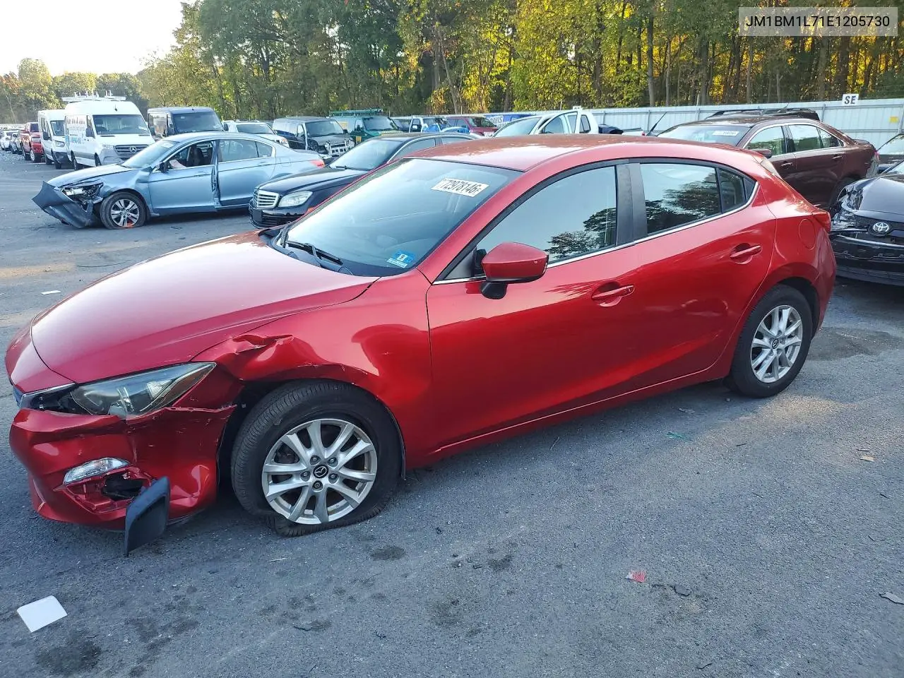 MAZDA 3 2014, VIN JM1BM1L71E1205730