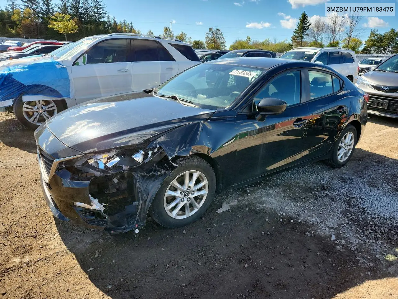 MAZDA 3 2015, VIN 3MZBM1U79FM183475