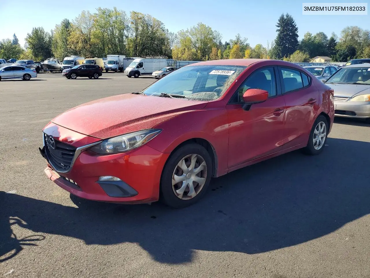 MAZDA 3 2015, VIN 3MZBM1U75FM182033