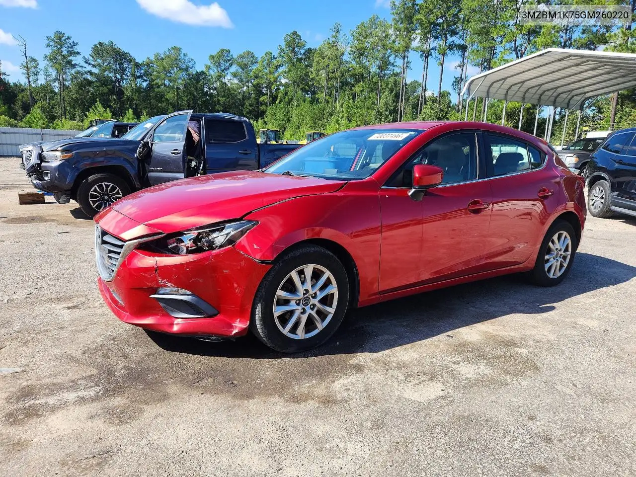 MAZDA 3 2016, VIN 3MZBM1K75GM260220