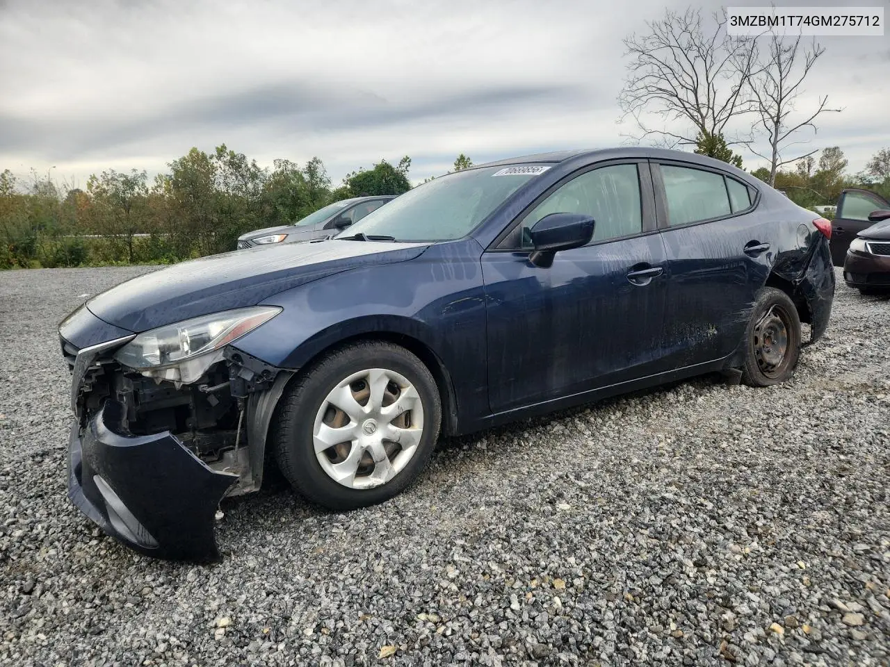 MAZDA 3 2016, VIN 3MZBM1T74GM275712