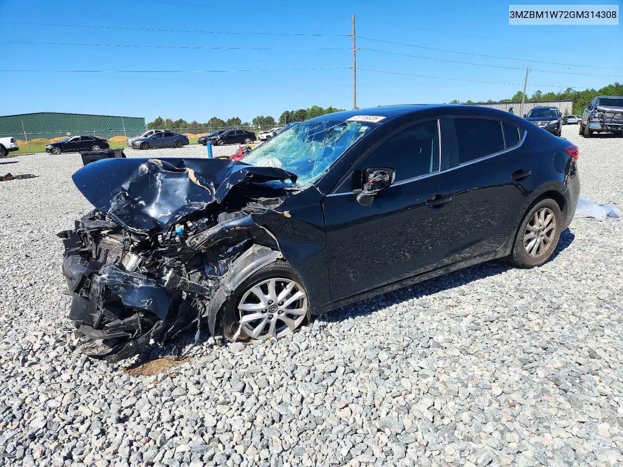 MAZDA 3 2016, VIN 3MZBM1W72GM314308