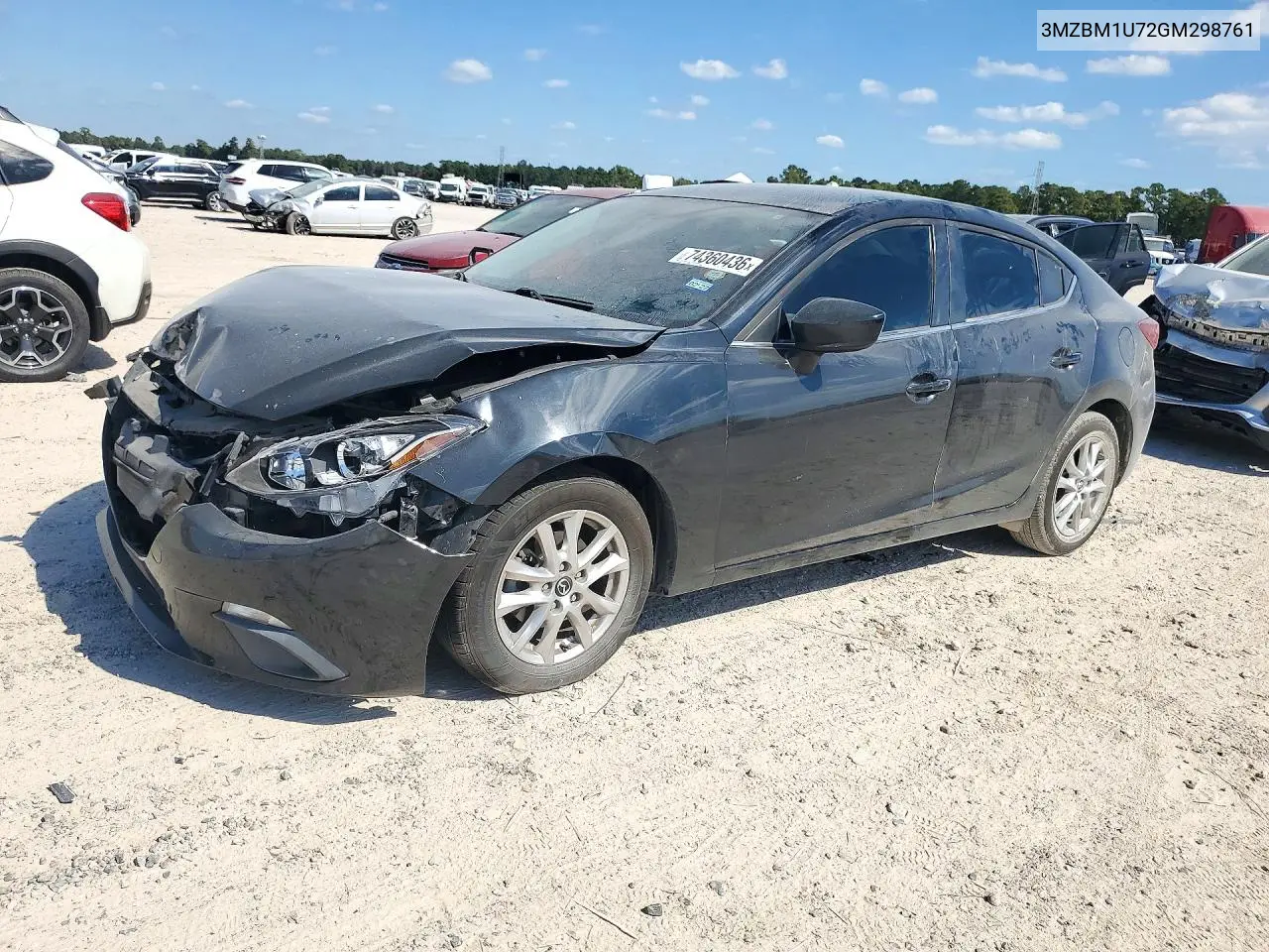 MAZDA 3 2016, VIN 3MZBM1U72GM298761