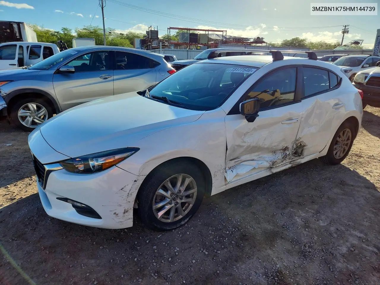 MAZDA 3 2017, VIN 3MZBN1K75HM144739