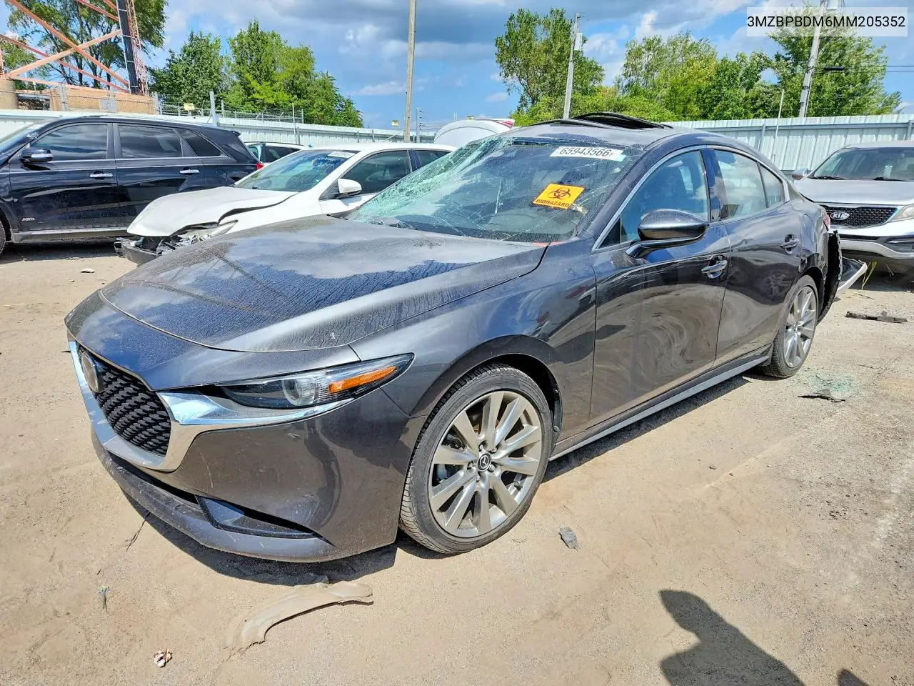 MAZDA 3 2021, VIN 3MZBPBDM6MM205352
