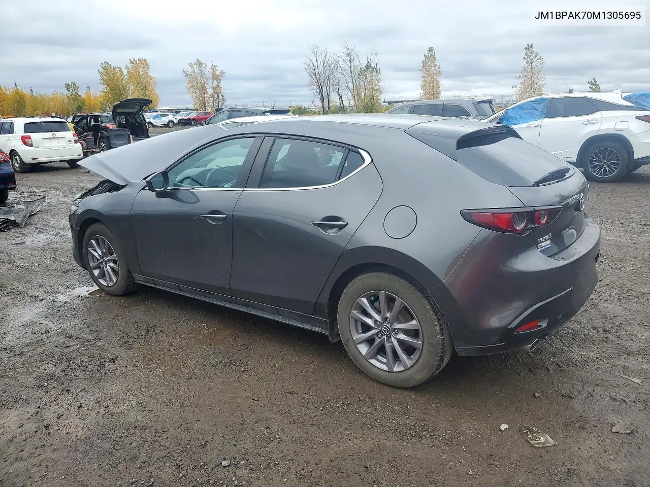 2021 MAZDA 3 VIN JM1BPAK70M1305695 — фото 2