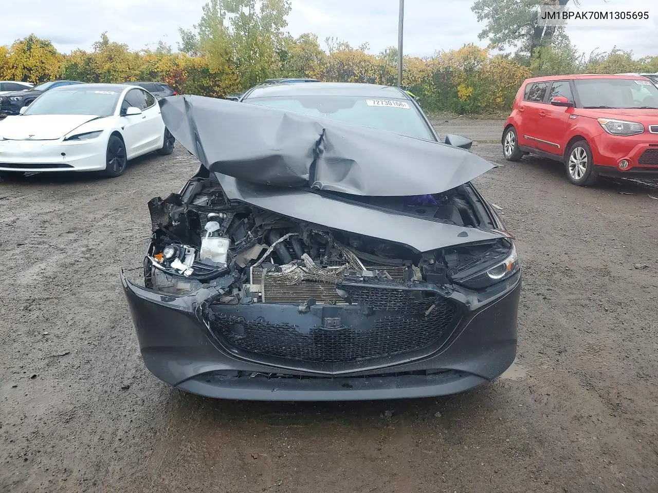 2021 MAZDA 3 VIN JM1BPAK70M1305695 — фото 5