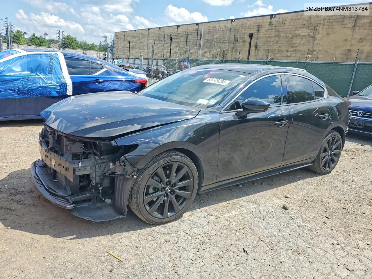 MAZDA 3 2022, VIN 3MZBPBAY4NM313784