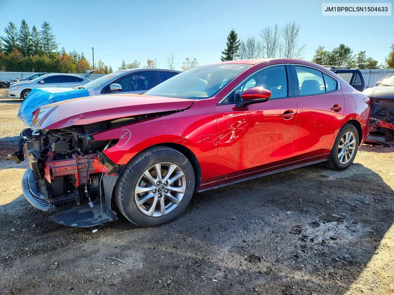 MAZDA 3 2022, VIN JM1BPBCL5N1504633