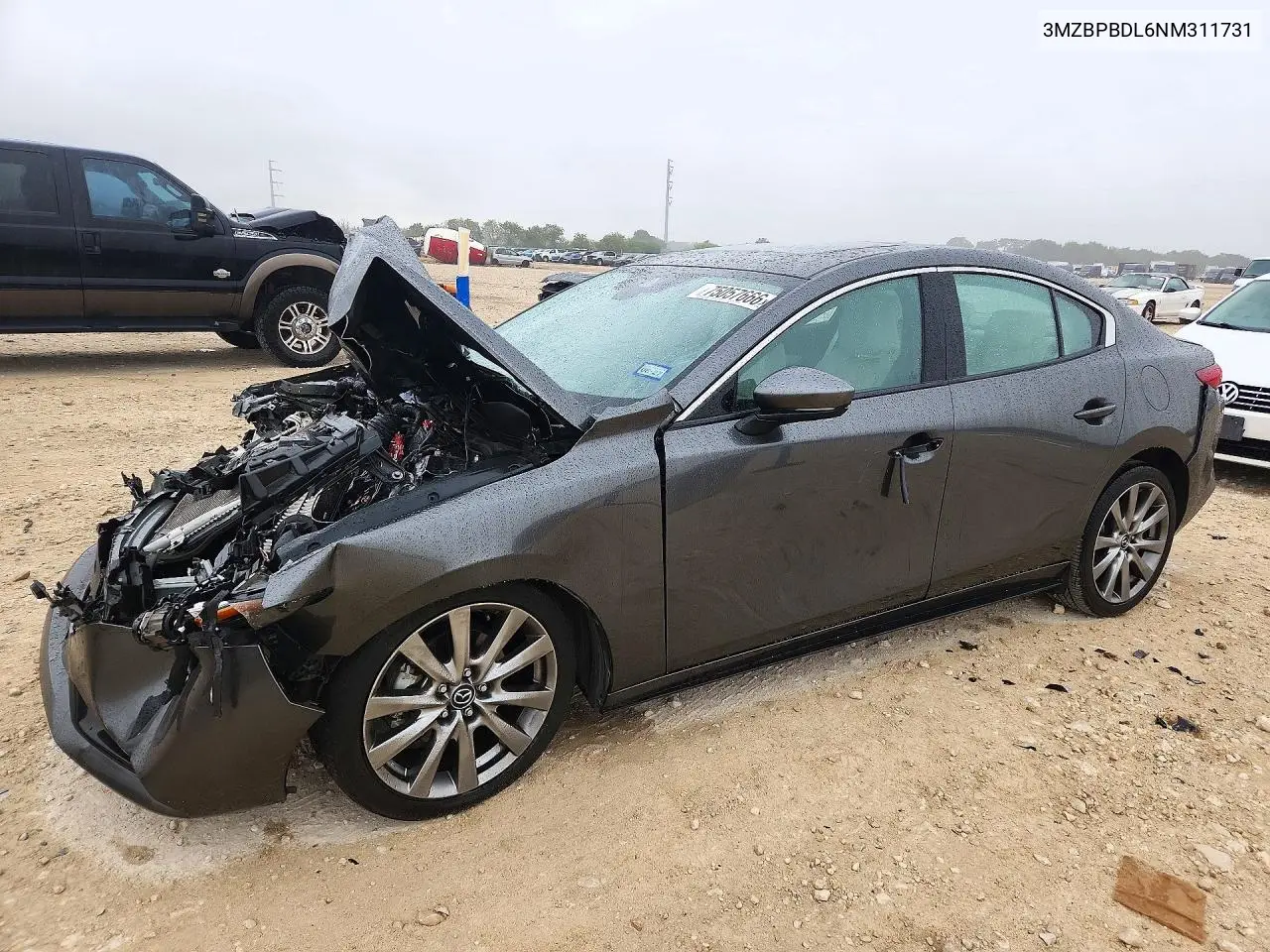 MAZDA 3 2022, VIN 3MZBPBDL6NM311731