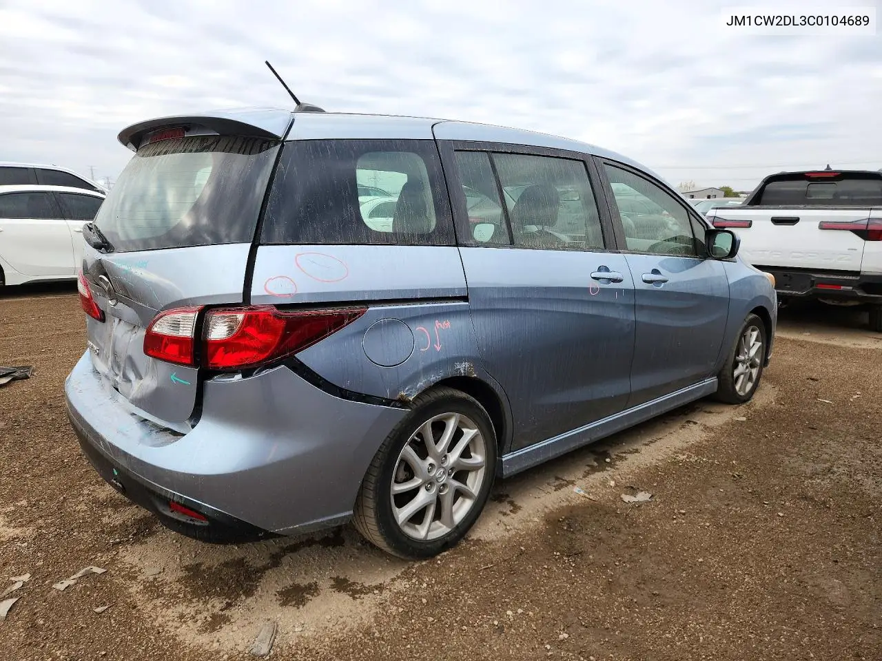 2012 MAZDA 5 VIN JM1CW2DL3C0104689 — фото 3
