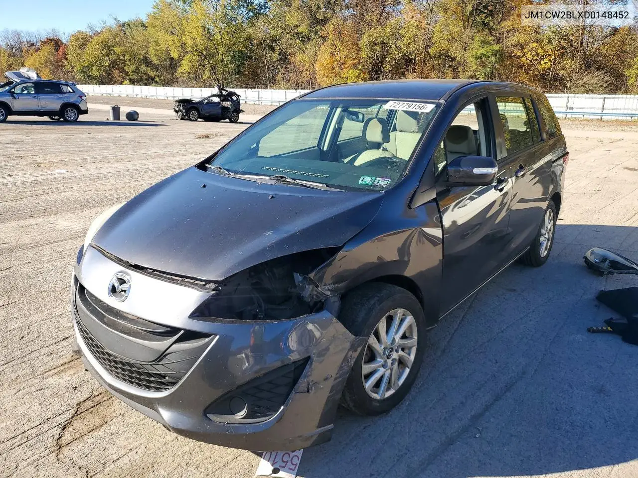 MAZDA 5 2013, VIN JM1CW2BLXD0148452