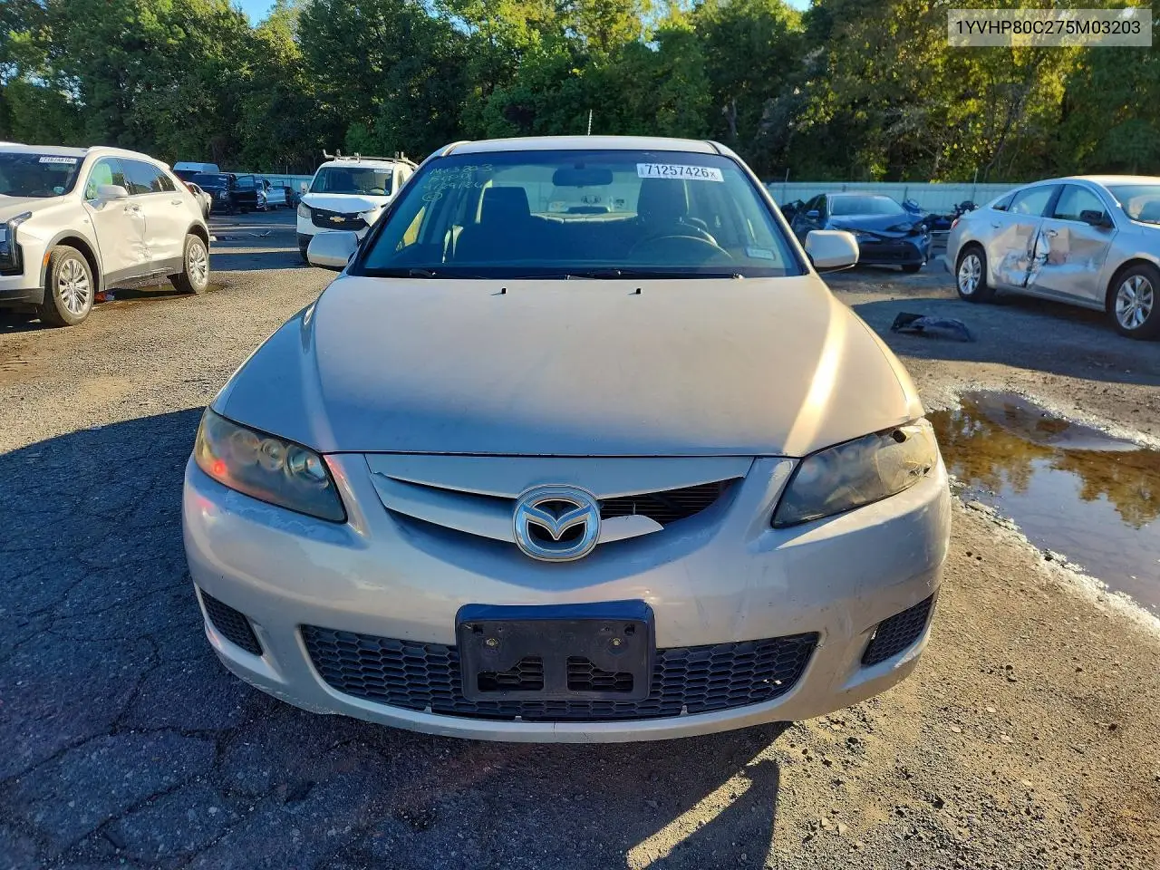 2007 MAZDA 6 VIN 1YVHP80C275M03203 — фото 5