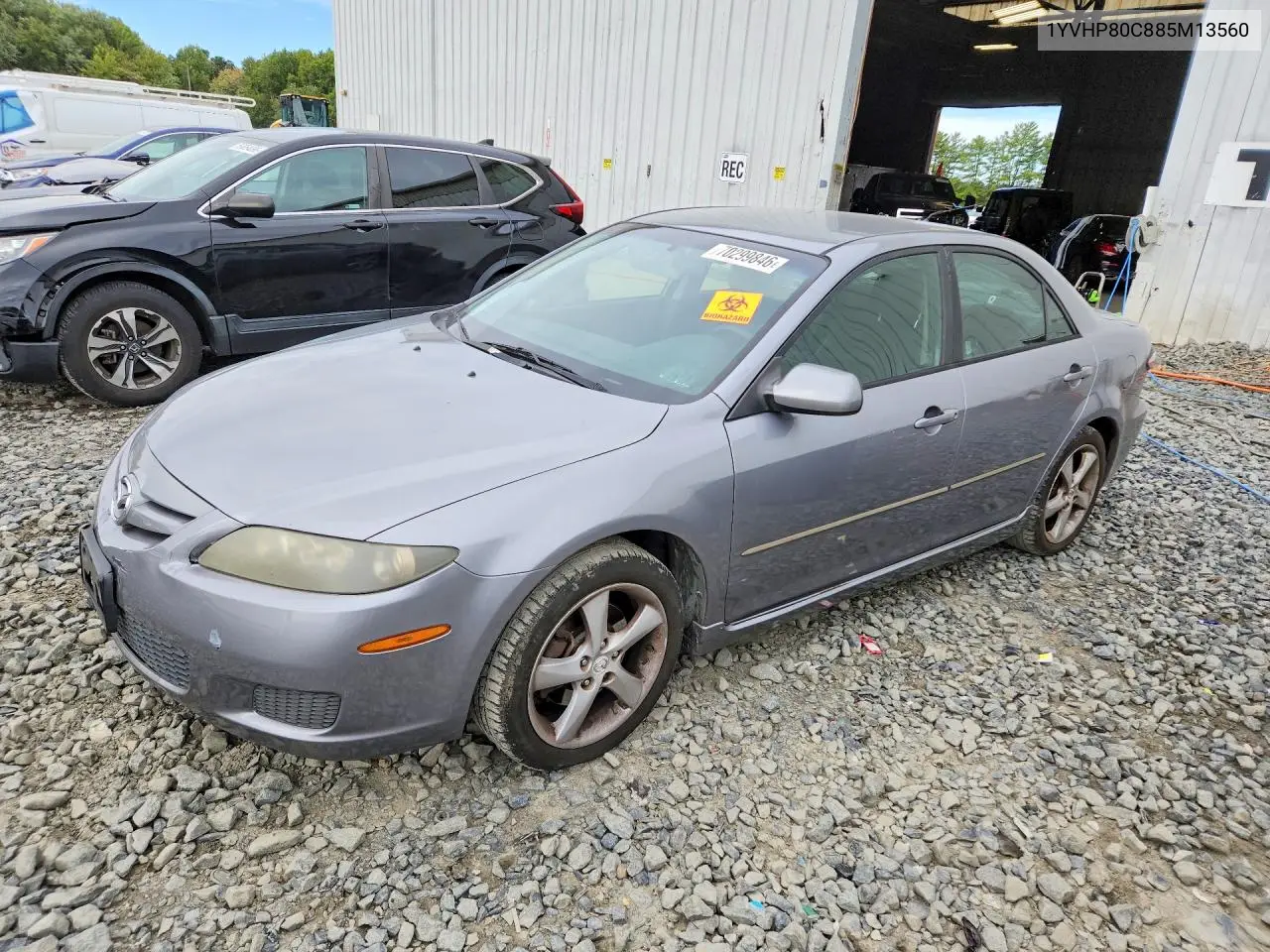 MAZDA 6 2008, VIN 1YVHP80C885M13560