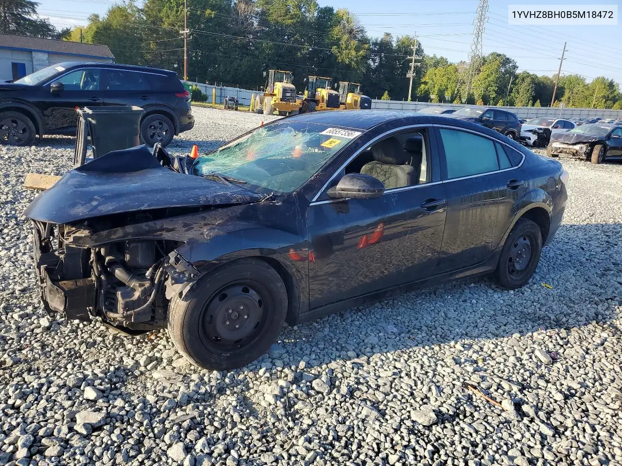 MAZDA 6 2011, VIN 1YVHZ8BH0B5M18472