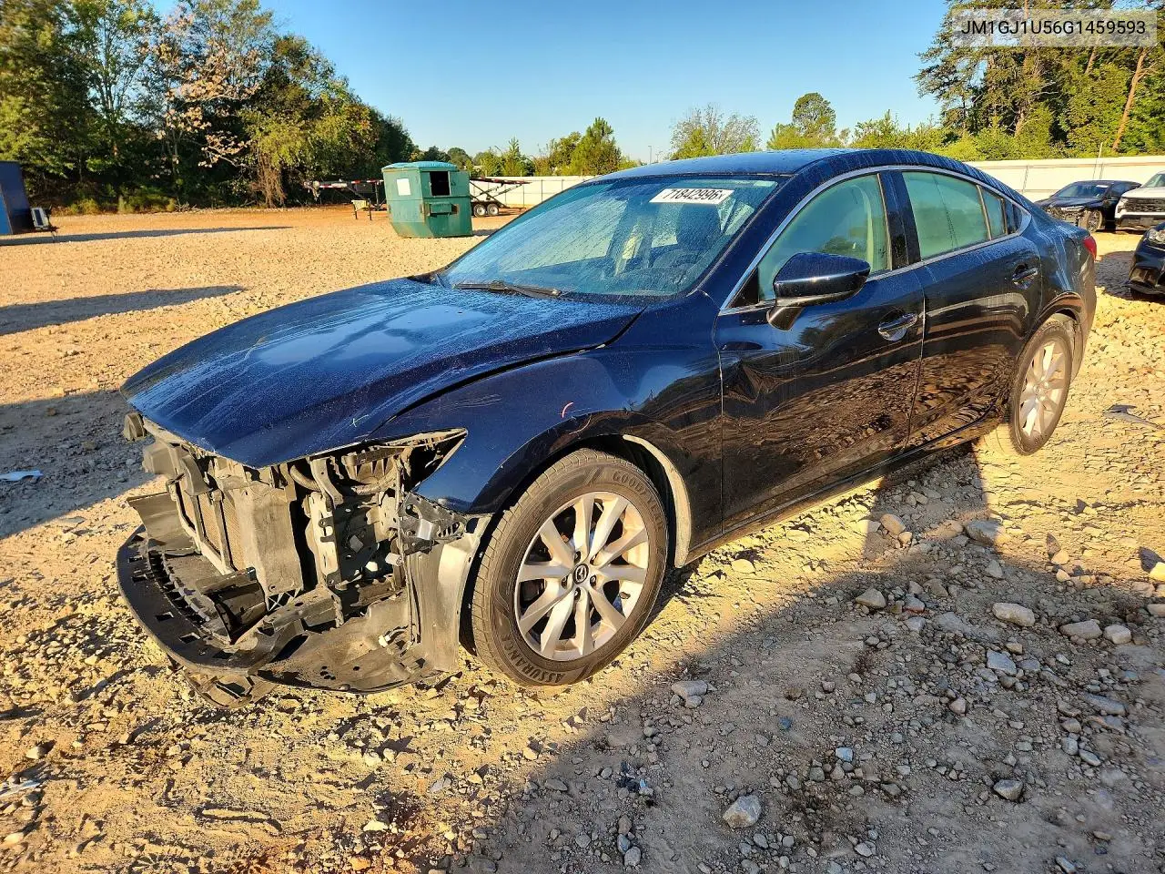 MAZDA 6 2016, VIN JM1GJ1U56G1459593