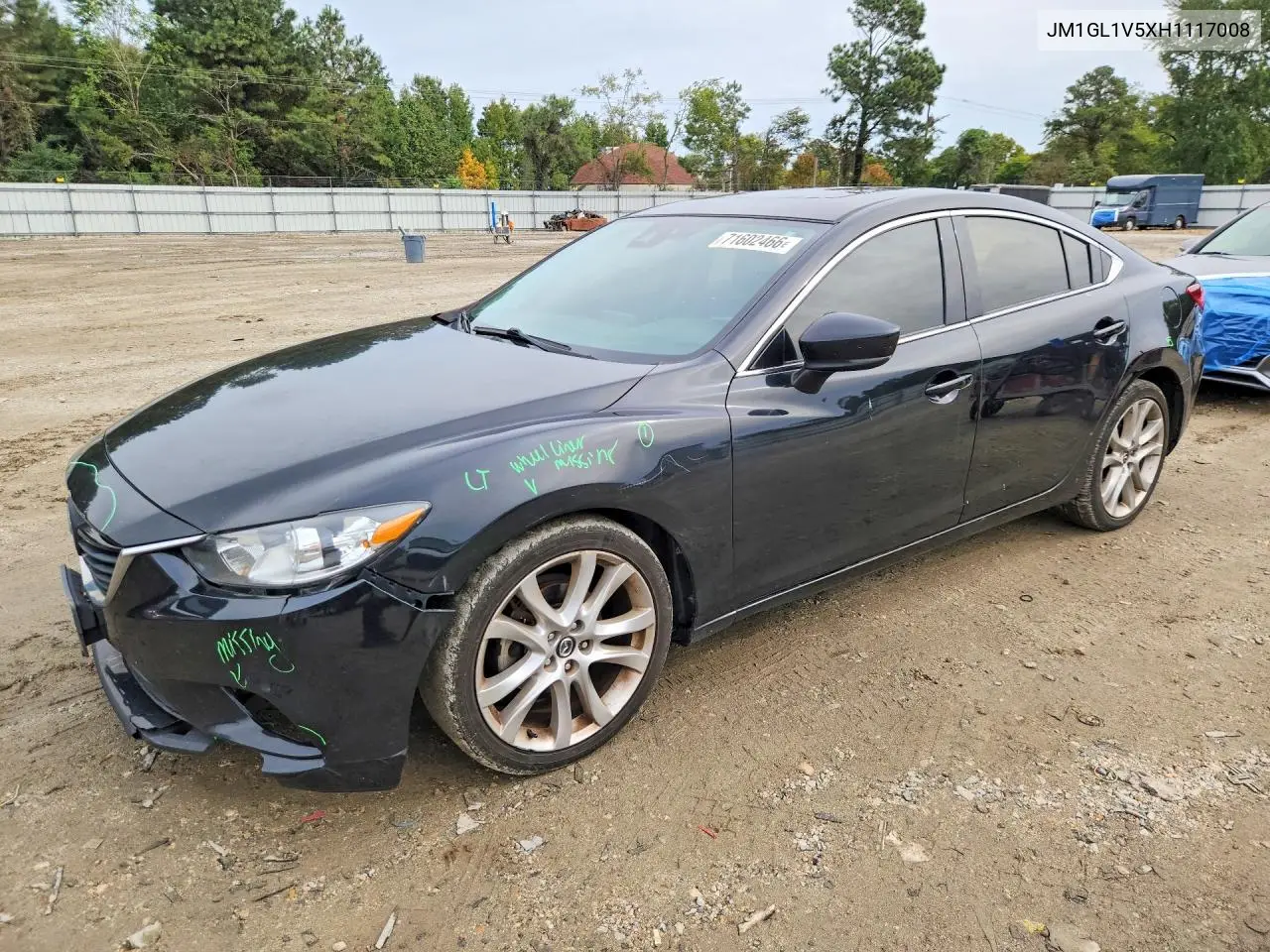 MAZDA 6 2017, VIN JM1GL1V5XH1117008