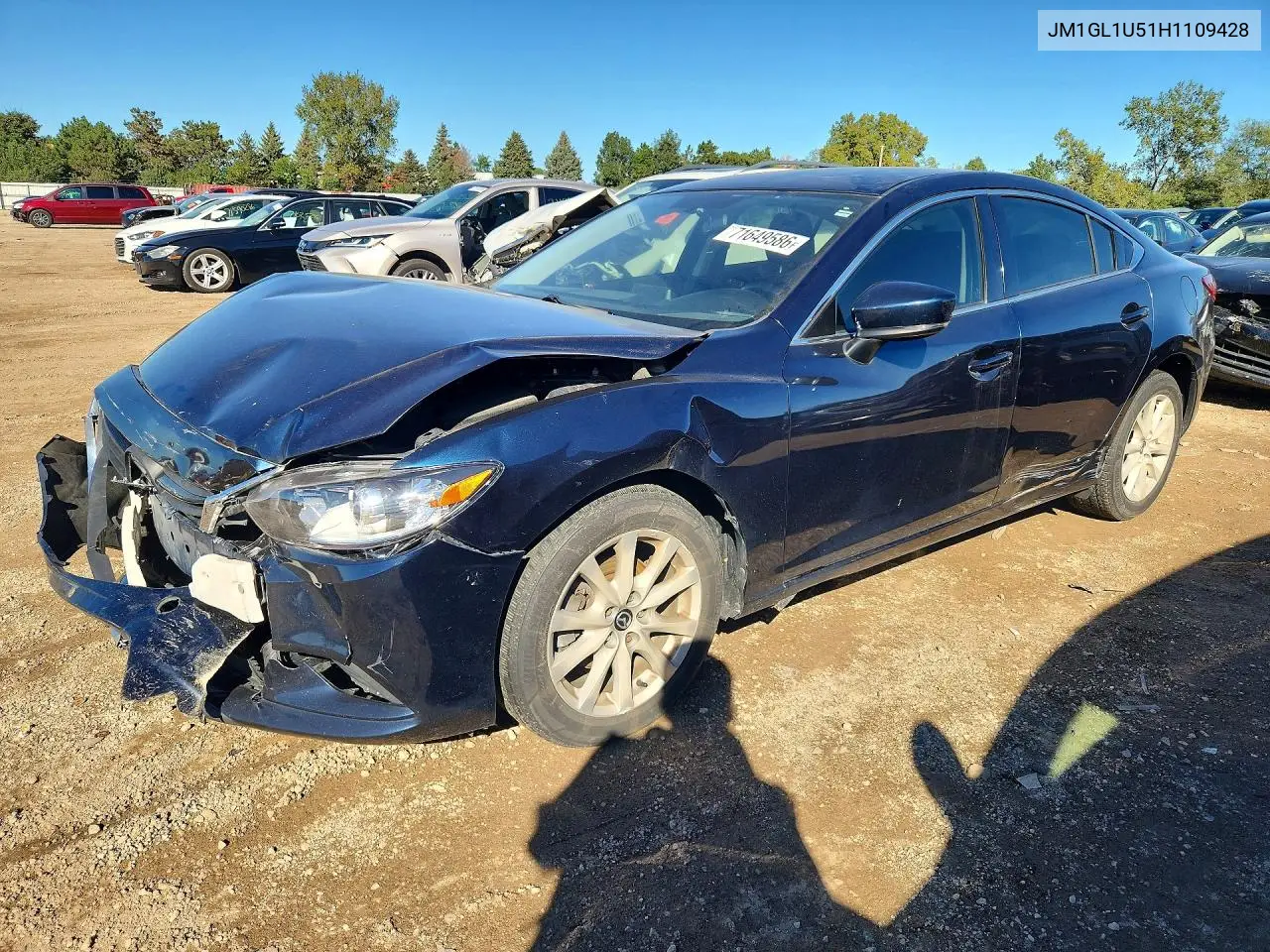 MAZDA 6 2017, VIN JM1GL1U51H1109428