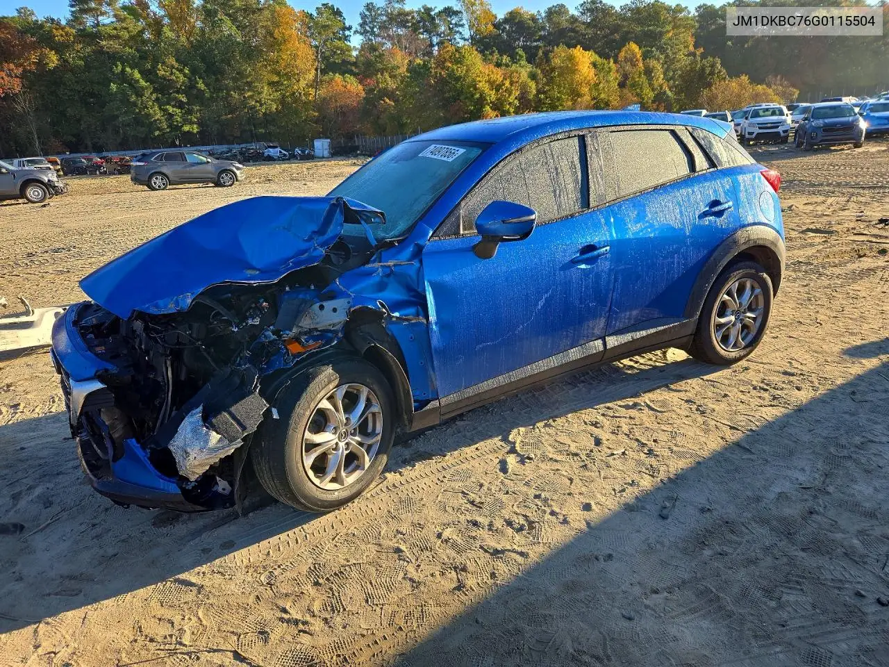MAZDA CX-3 2016, VIN JM1DKBC76G0115504