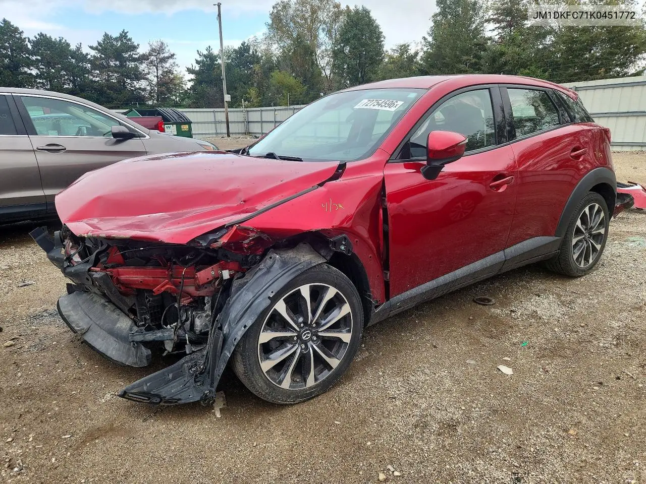 MAZDA CX-3 2019, VIN JM1DKFC71K0451772