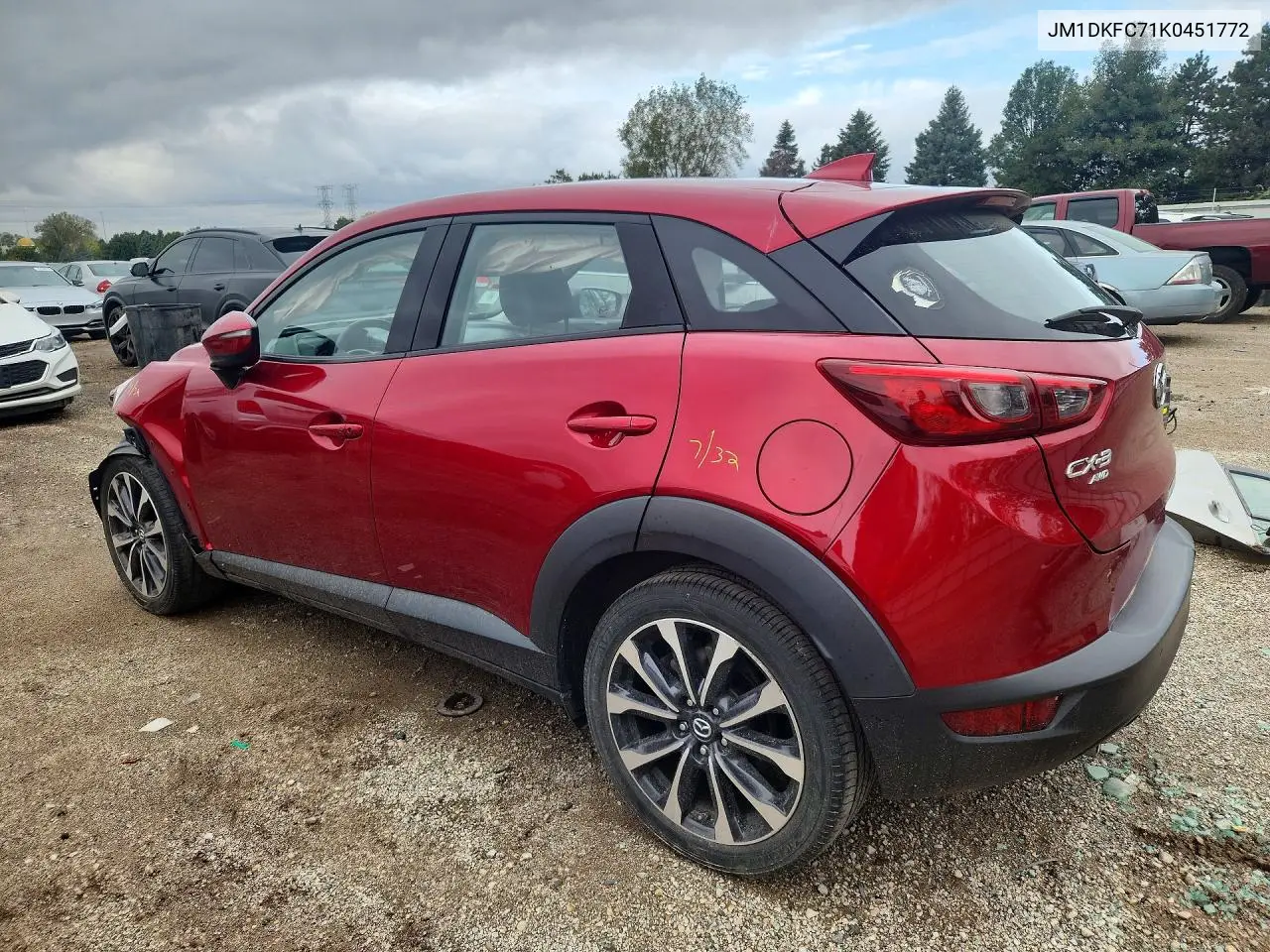 2019 MAZDA CX-3 VIN JM1DKFC71K0451772 — фото 2