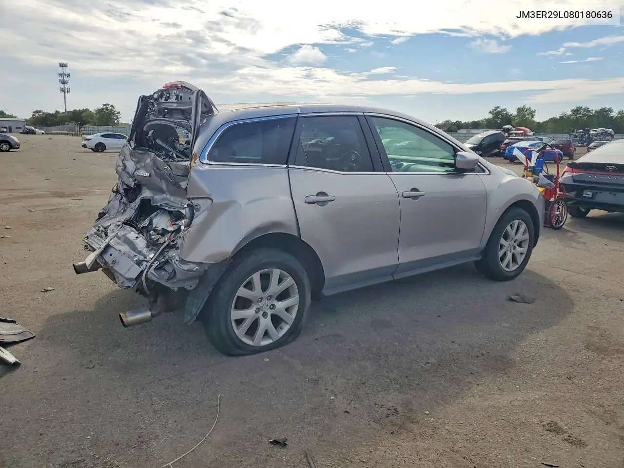 2008 MAZDA CX-7 VIN JM3ER29L080180636 — фото 3