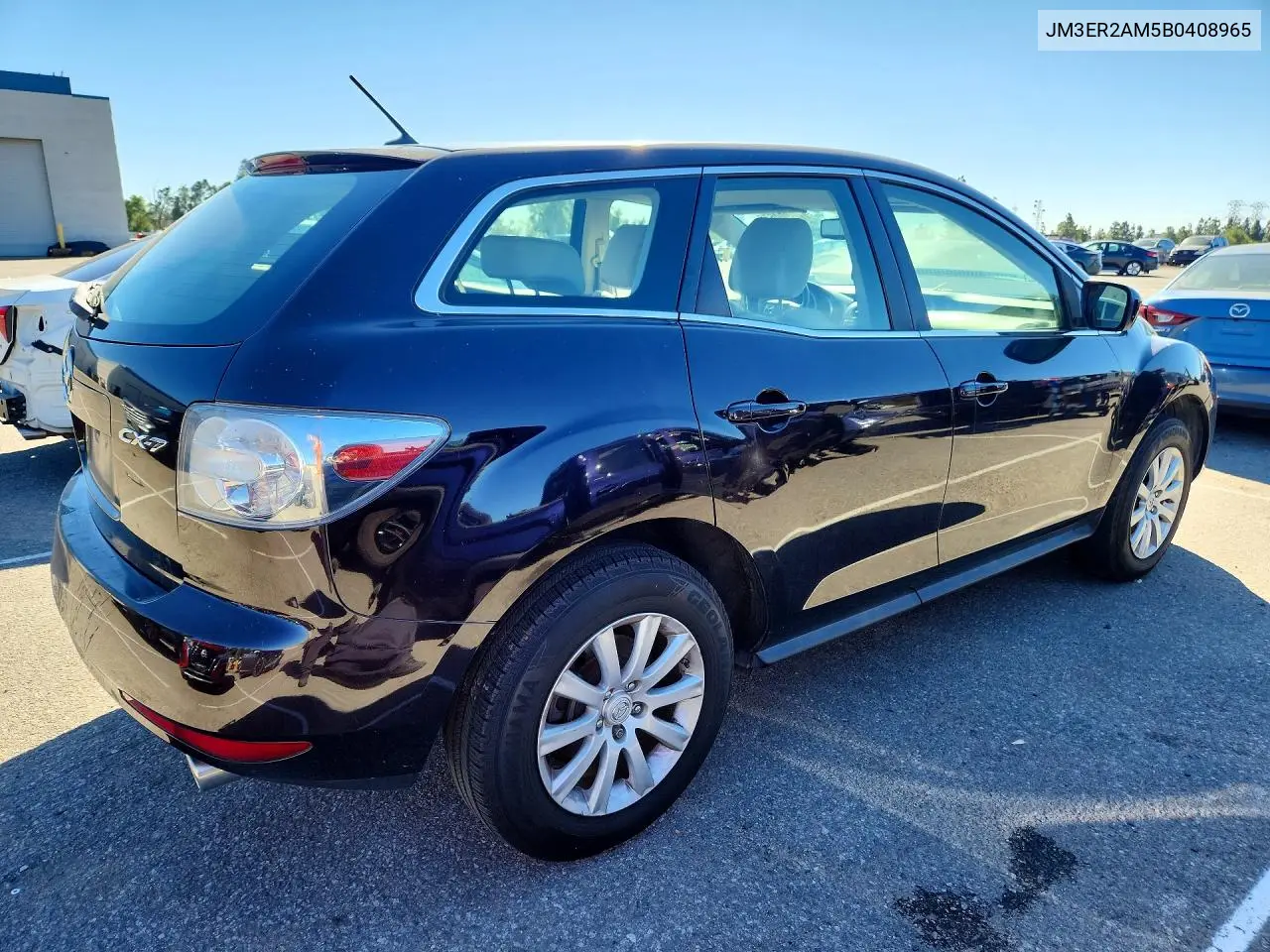 2011 MAZDA CX-7 VIN JM3ER2AM5B0408965 — фото 3