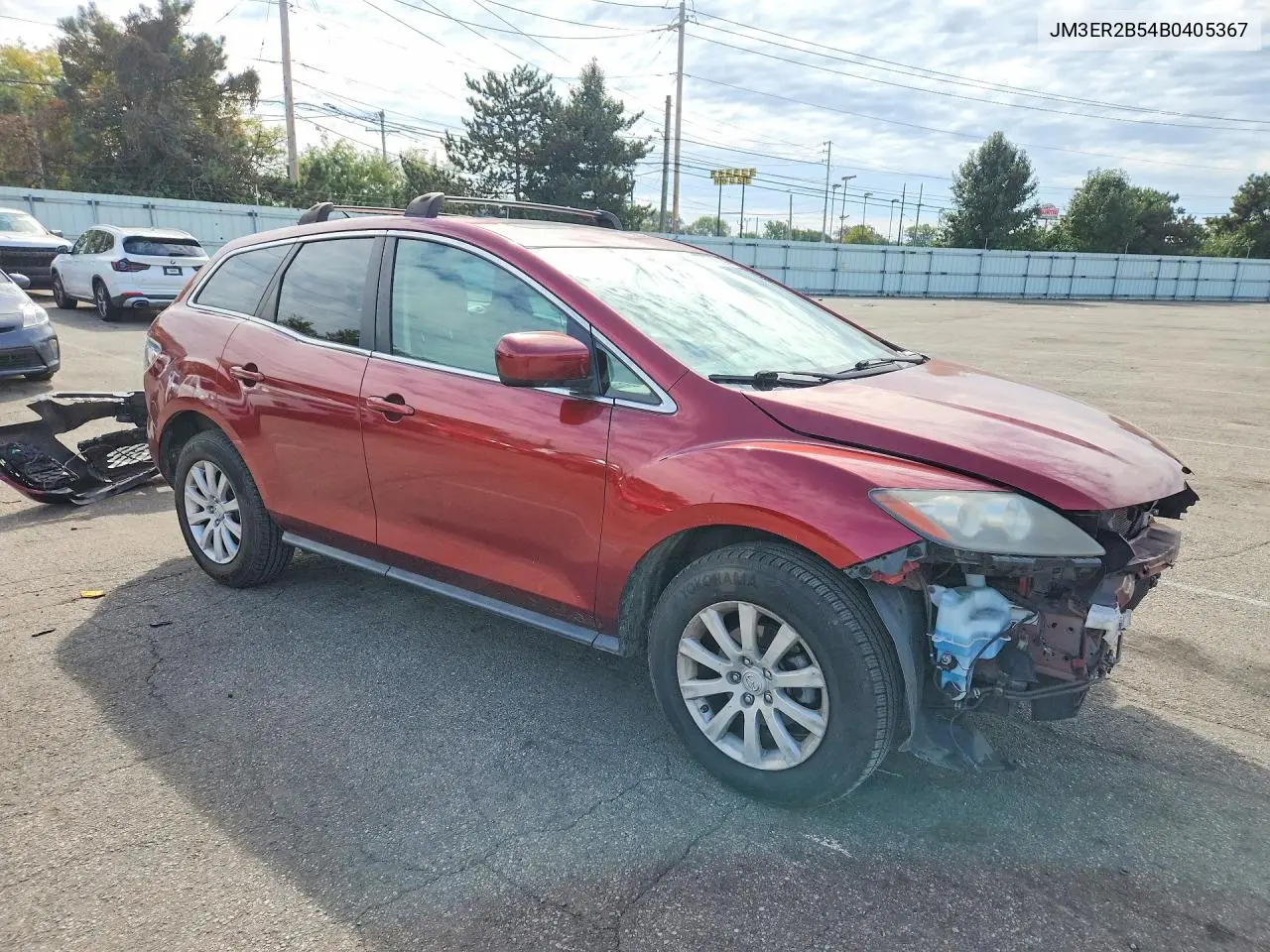 2011 MAZDA CX-7 VIN JM3ER2B54B0405367 — фото 4