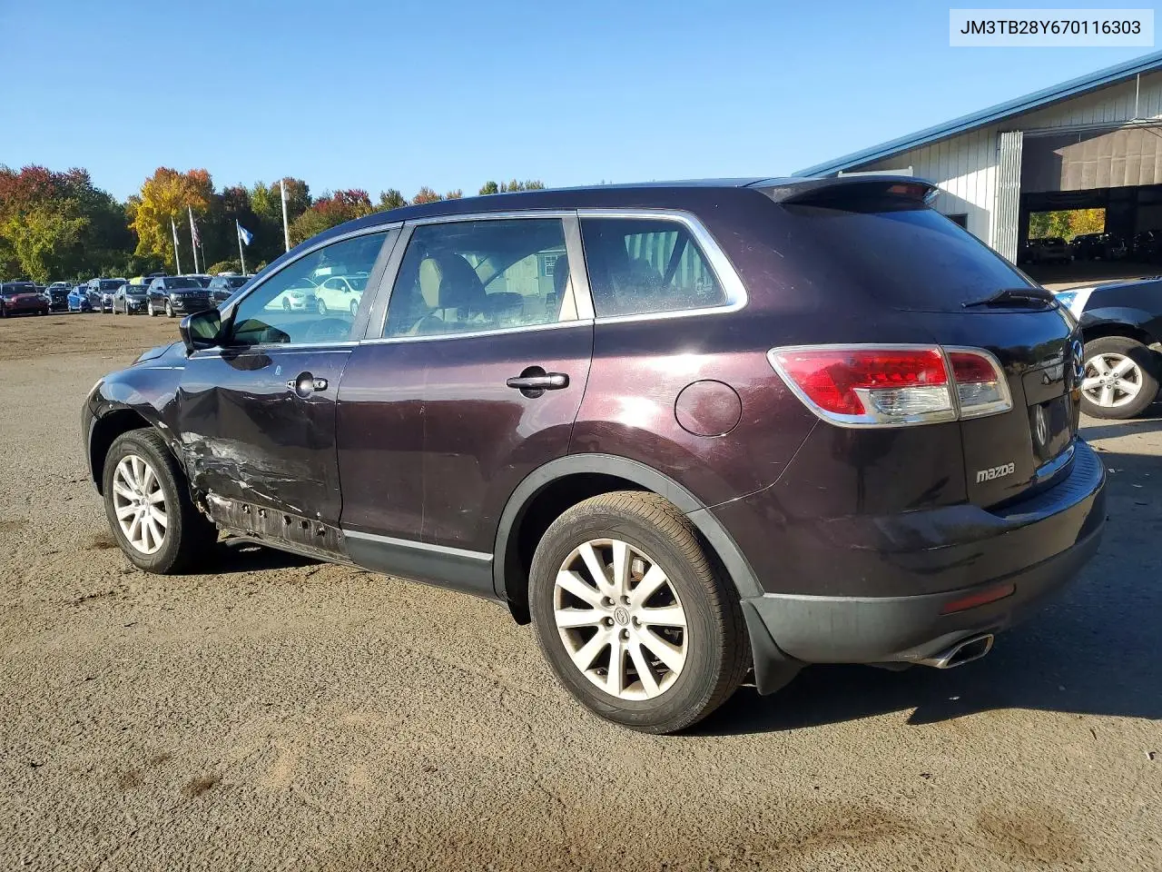 2007 MAZDA CX-9 VIN JM3TB28Y670116303 — фото 2