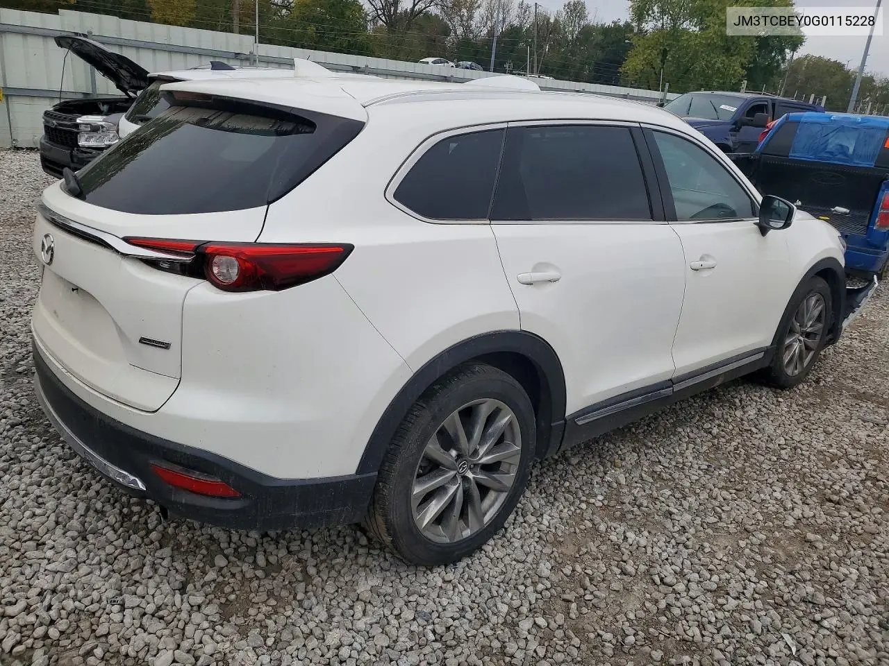 2016 MAZDA CX-9 VIN JM3TCBEY0G0115228 — фото 3