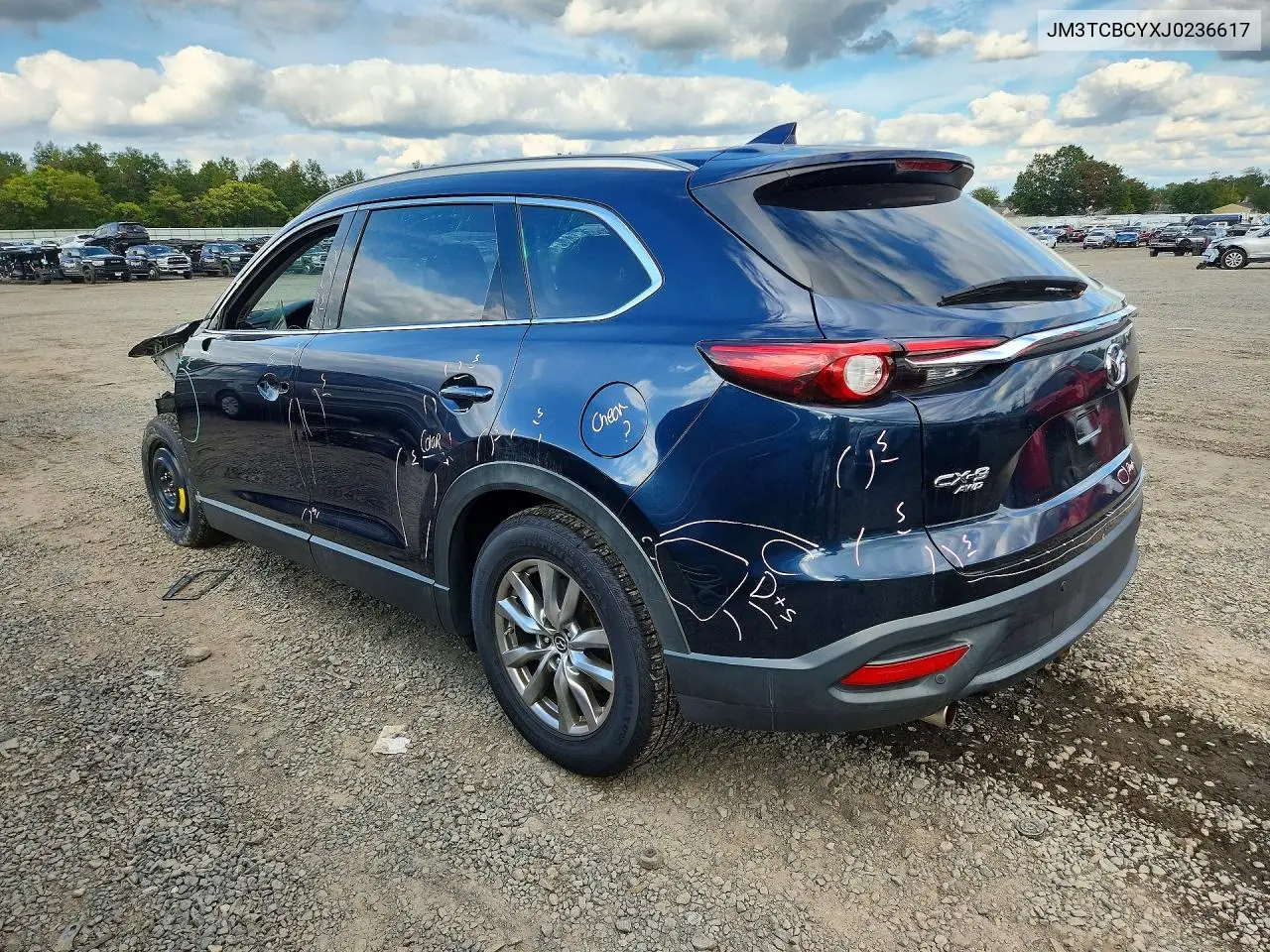 2018 MAZDA CX-9 VIN JM3TCBCYXJ0236617 — фото 2
